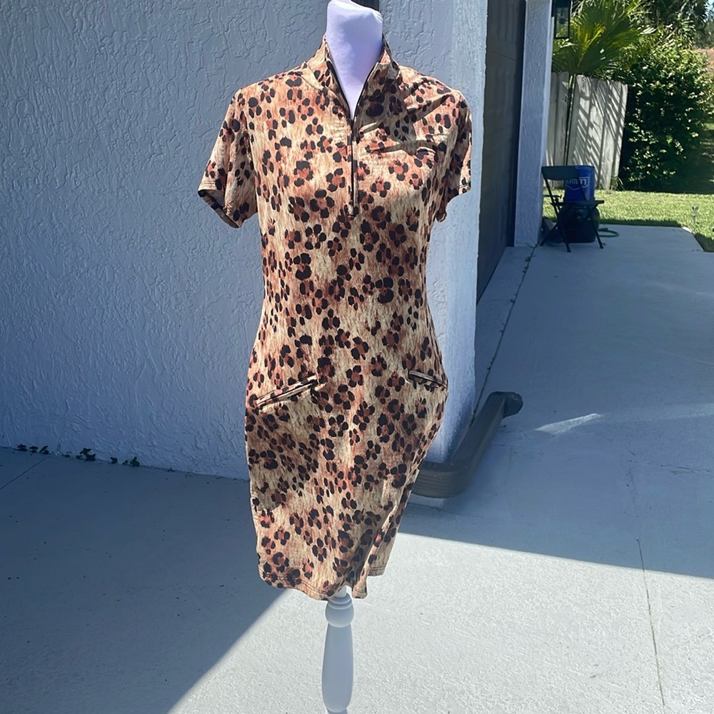 [IBKUL] Leopard Pattern Dress - Size Small
